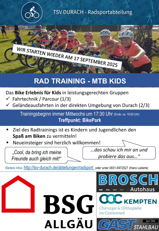 Flyer KidsTraining 2025